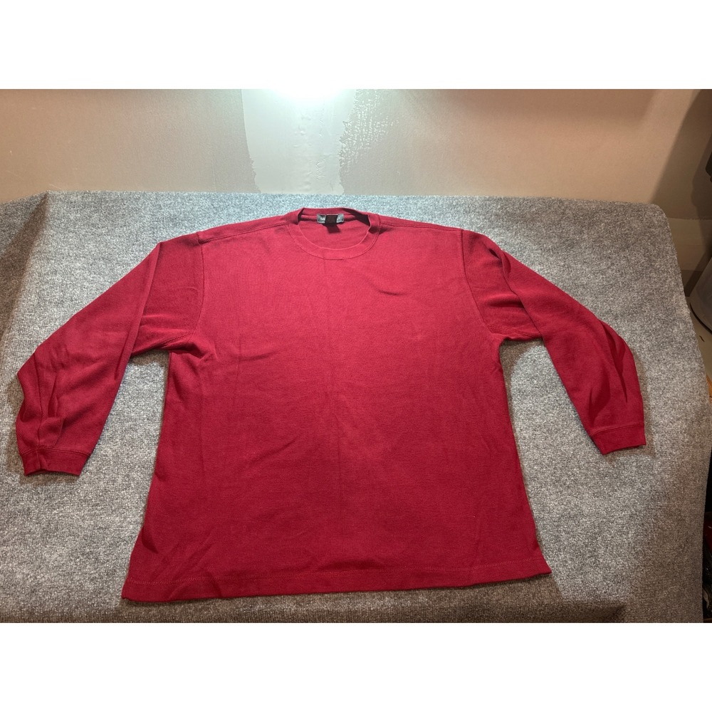 Vintage 1990s Banana Republic Red Long Sleeve Crewneck Pullover Sweater XL
